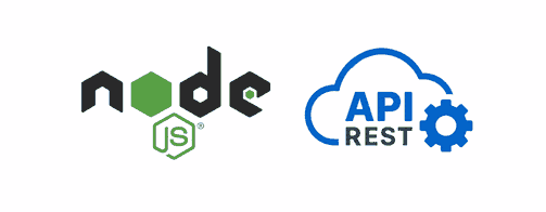 Logos de l'environnement NodeJS et de la création d'APIs REST
